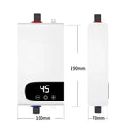 Instant Water Heater 220V5500W Portable Electric Heaters for Bathroom Hot Water Shower and Home Kitchen Heating