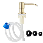 Soap Dispenser for Kitchen Sink Golden Brushed Black Stainless Steel Countertop Dish Sink Detergent Dispenser Pump Bathroom