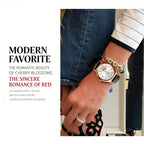 RUIXINE Fashion Woman Watches Waterproof Luminous Date Leather Quartz Wristwatch Elegant Dress Ladies Watch For Woman's Gift
