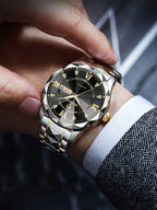 BINBOND 2pcs/Set Couple Watches Fashion Diamond Valentine Day Gift Stainless Steel Watch Men Women 30M Waterproof Quartz Watch