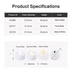 For Bambu Lab LED Flame Tea Light Candle Set 3D Printing Model for Bambulab Creality Elegoo 3D Printer Accessories KC008/KC017