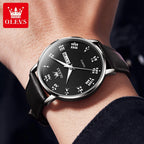 OLEVS 2920 Men Watch Fashion Business Roman Scale Waterproof Clock Luxury Brand Quartz Watch Leisure Calendar Week Men Watch