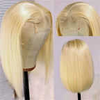 Short Bob Lace Front Wigs 613 Blonde Bob Human Hair Wig Brazilian Transparent Lace Closure Wigs For Women 150% Density Cheap Wig