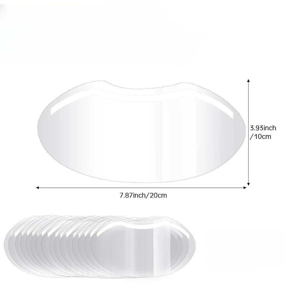 50Pcs Makeup Shower Face Visors Disposable Plastic Shower Visor Clear Face Cover Hairspray Salon Eyelash Extensions Styling Tool