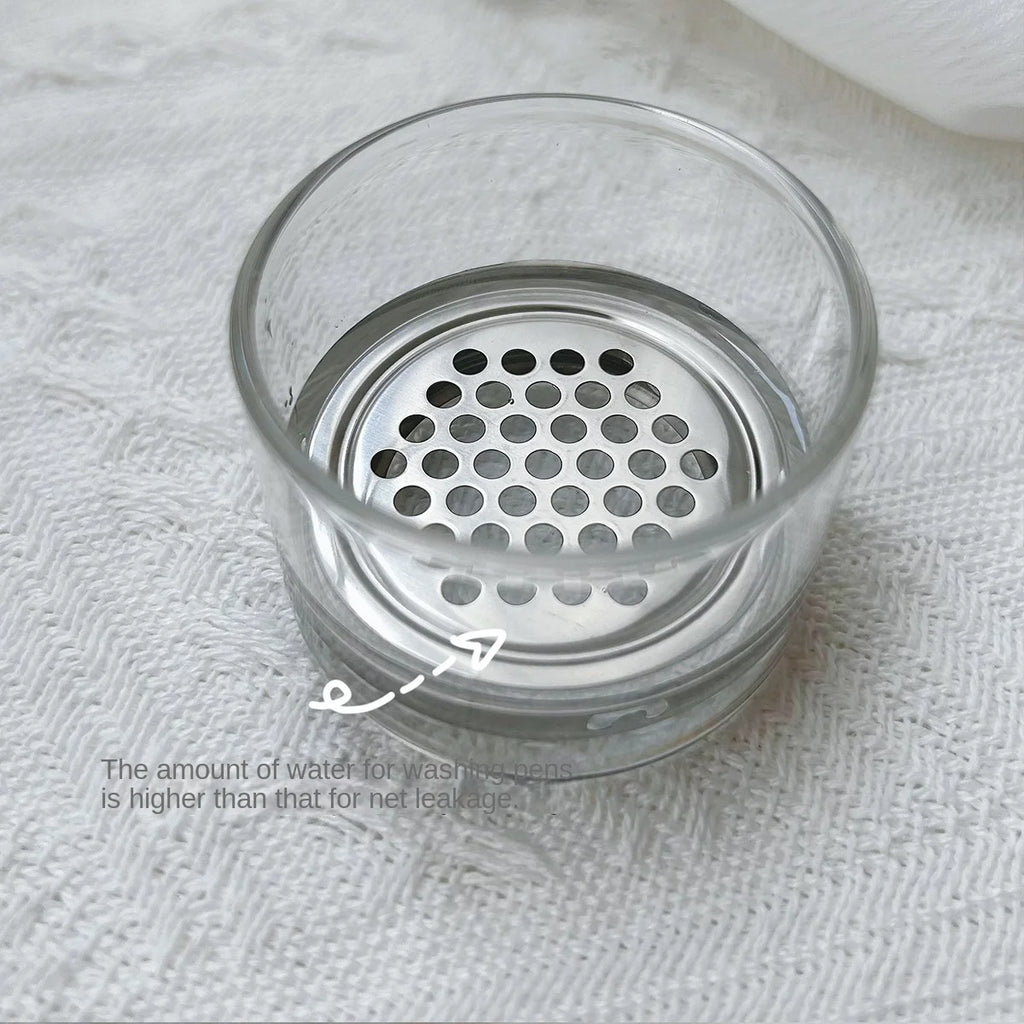 Nail Brushes Washing Cup Water Cleaner Easy Cleaning Portable Brush Mesh Layers Washer for Nail Art Sequins Nail Tools
