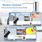 Stainless Steel Liquid Soap Dispenser Pump Kitchen Sink Hand Pressure Liquid Dispenser Kitchen Hardware Accessories