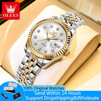OLEVS 5526 Women Watch Diamond Scale Quartz Fashion Ladies Wrist Watches Date Waterproof Luminous Luxury Dress Watch For Women