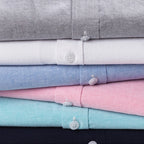 100% Pure Cotton Oxford Shirt For Men’s Short Sleeve Solid Stripe Leisure Embroidered Horse Social Business Formal Dress Shirts