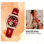 RUIXINE Fashion Woman Watches Waterproof Luminous Date Leather Quartz Wristwatch Elegant Dress Ladies Watch For Woman's Gift