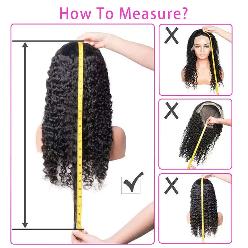 Orange Ginger #350 13X6 Lace Frontal Wigs Water Deep Wave 100% Remy Human Hair 13x4 Lace Front Wig 32inch  Pre Plucke For Women