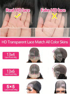 Bone Straight 4/27 Honey Blonde Human Hair 13x4/5x5 HD Transparent Lace Front Wigs Pre Plucked With Baby Hair For Women