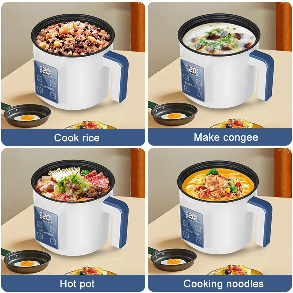 Mini Electric Rice Cooker Double Layer Multi Cooker Non-Stick Smart Single MultiCooker Steamed Rice Pot for Home Electric Cooker