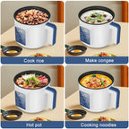 Mini Electric Rice Cooker Double Layer Multi Cooker Non-Stick Smart Single MultiCooker Steamed Rice Pot for Home Electric Cooker