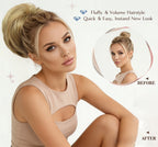 10Inch Synthetic Claw Clip In Ponytail Extensions Diy Adjustable Style Short Straight Claw Ponytail Hair Bun Heat-Resistant