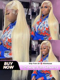 38 40 Inches 613 HD Lace Frontal Wigs 13x4 13x6 360 Honey Blonde Brazilian Straight Lace Front Frontal Human Hair Wigs for Women