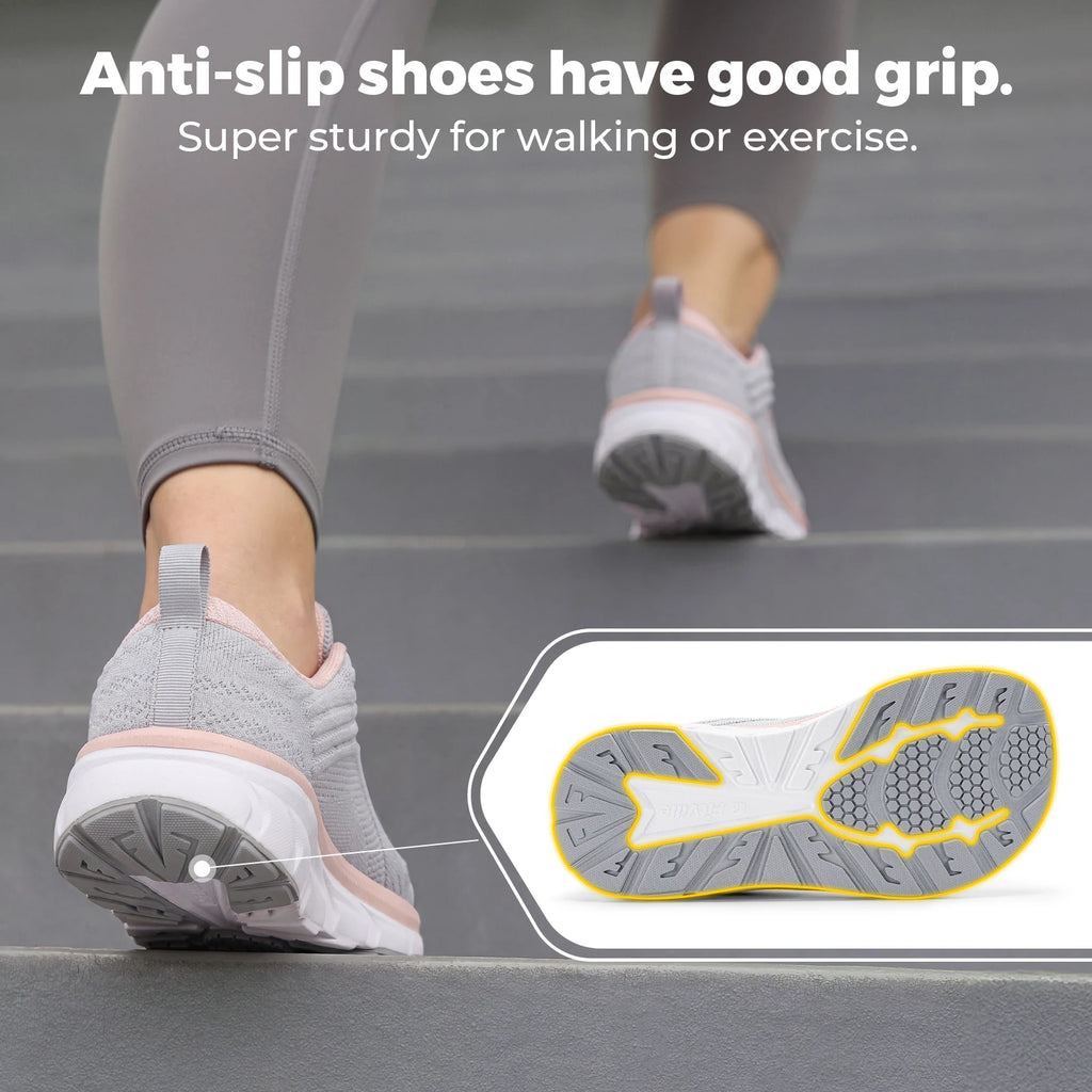 FitVille Women's Sports Shoes Wide Toe Running Jogging Shoes for Women Breathable Casual Gym Trainer Ladies Sneakers Comfort
