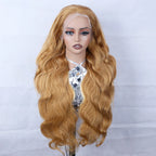Body Wave 13x6 Honey Blonde Lace Frontal Wig Brazilian #27 Blonde Colored Human Hair Wigs For Women Pre Plucked 13X6 HD Lace Wig