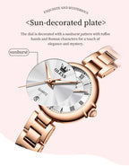OLEVS 5608 Women Fashion Watch Stainless Steel Calendar Night Light Watch Original Brand Elegant Women Quartz Watch Reloj Mujer