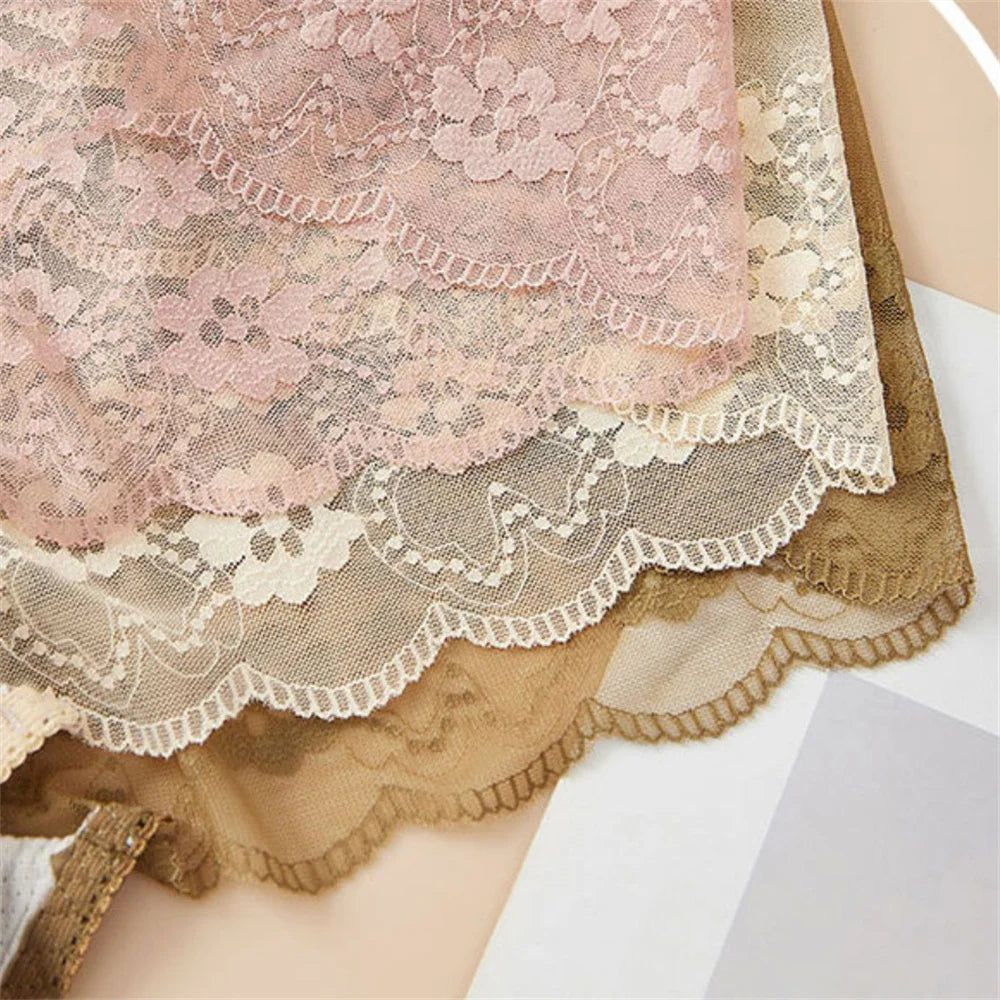 L-4XL Women High Waist Panties Women Plus Size Sexy Transparent Underwear Seamless Female Briefs Hollow Out Lingerie