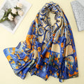 Green Peacock Feather Hijab Summer Beach Pareo Silk Scarf Women Luxury Bandana Soft Long Foulard Femme Designer Bufandas Mujer