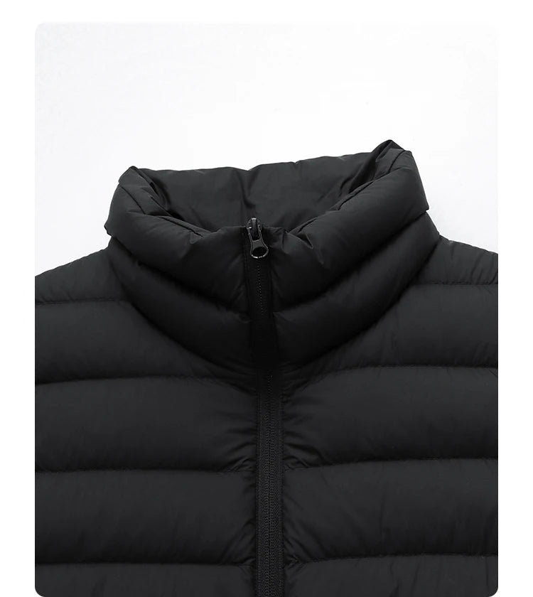 CHIC VEN New Women Down Coats Sleeveless Lightweight 90 White Duck Down Stand Up Collar Female Down Vest Autumn Winter 2026