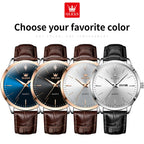 OLEVS 2935 Business Men's Watch Luxury Leisure Dual Calendar Waterproof Luminous Large Dial Watch Top Brand Men Quartz Watch