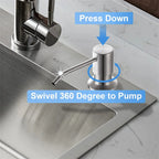 Stainless Steel Liquid Soap Dispenser Pump Kitchen Sink Hand Pressure Liquid Dispenser Kitchen Hardware Accessories