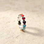 S925 sterling silver James Avery Enamel Connected Hearts Ring