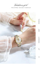 OLEVS Brand 2025 New Luxury Tourbillon Couple Quartz Watch Stainless Steel Waterproof Luminous Fashion Moon Phase Watches Lovers