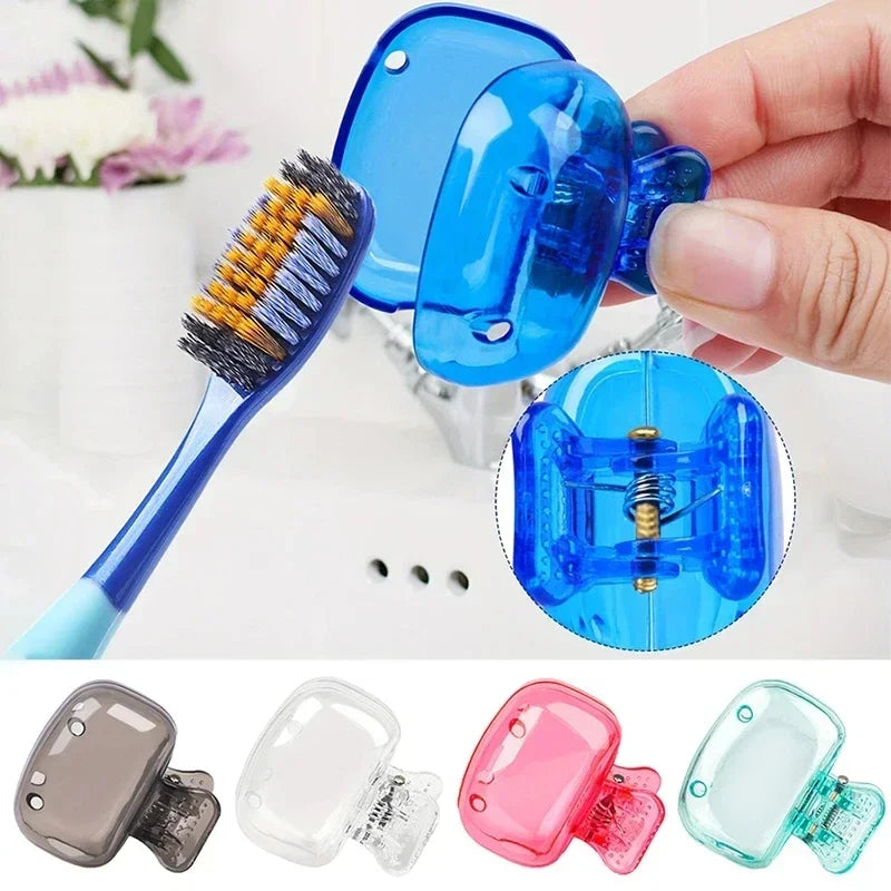 Household Toothbrush Storage Clip - Portable Travel Toothbrush Dust Protective Cap - Storage Box Portable Toothbrush Head