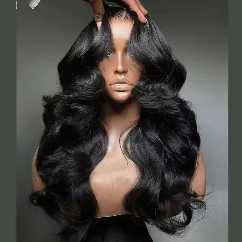 40 42 Inches Silky Smooth Natural Black Body Wave Virgin Lace Wig 16 To 42 Inches 13x6 Wide HD Lace Front 13x4 Daily Lace 250 Density Pre Plucked Undetectable Hairline