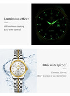 OLEVS 5526 Women Watch Diamond Scale Quartz Fashion Ladies Wrist Watches Date Waterproof Luminous Luxury Dress Watch For Women