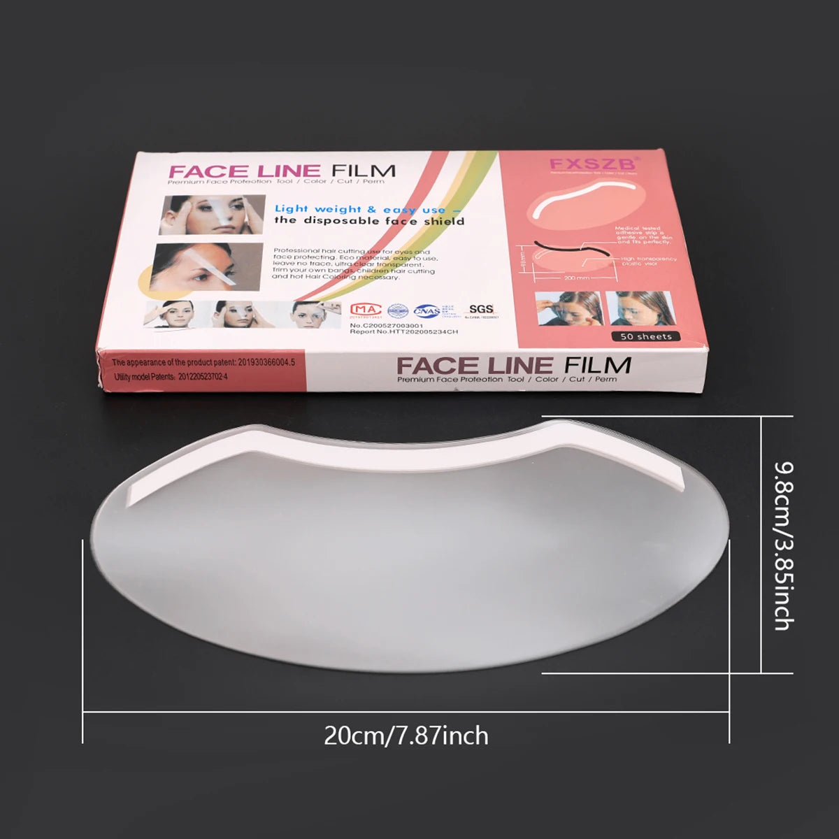 50/100Pcs Disposable Face Shields Barber Wash Face Makeup Shower Visors Masks for Hairspray Salon Tools Hairdressing Supplies