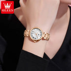 OLEVS 5608 Women Fashion Watch Stainless Steel Calendar Night Light Watch Original Brand Elegant Women Quartz Watch Reloj Mujer