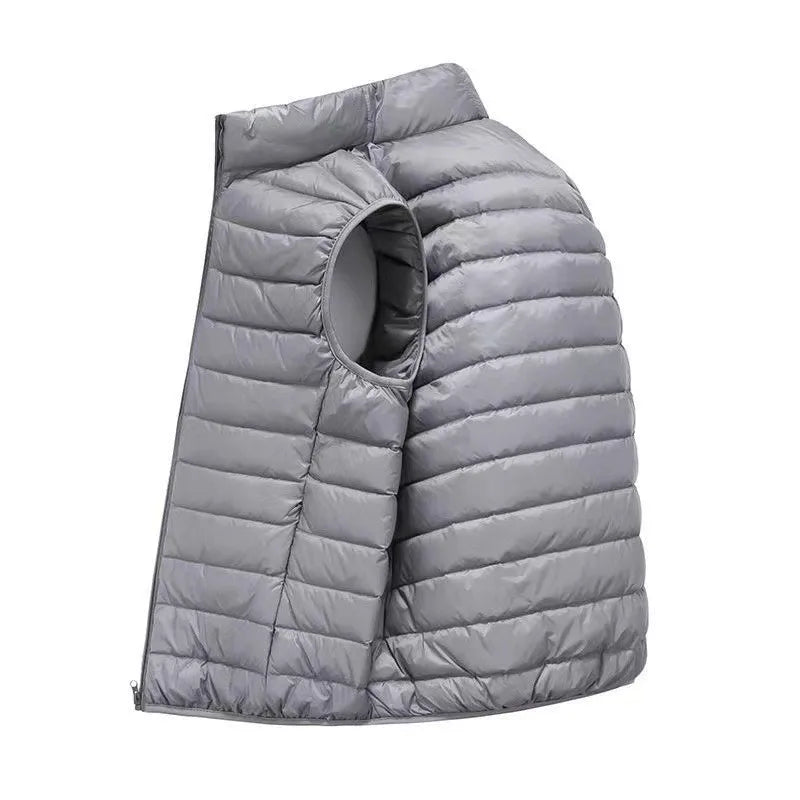 Men' Sleeveless Vest Jackets Winter Fashion Male Cotton-Padded Vest Coats Men Stand Collar Warm Waistcoats Clothing