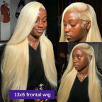 613 Blonde Lace Front Wig Human Hair 13X6 Hd Lace Frontal Wig 13X4 Straight Lace Front Wigs 4X4 Closure Wig For Women 30 38 Inch