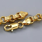 18k Gold Plated Italy 750 Bracelet Copper Braided Shaped Bracelet Hip-Hop Daily Men Women Jewelry Accessories For Friends Gifts