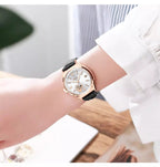 RUIXINE Fashion Woman Watches Waterproof Luminous Date Leather Quartz Wristwatch Elegant Dress Ladies Watch For Woman's Gift