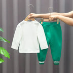 Kids Boys Coat+T-Shirt+Pant 3pcs Set Baseball Girls Spring Autumn Letter Print Sweatshirts Fashion Sports Casual Outfits Clothes