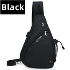 New Men One Shoulder Backpack Women Sling Bag Crossbody USB Boys Cycling Sports Travel Versatile Fashion Bag Student School 2023