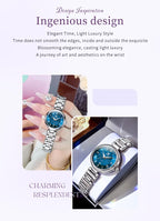 OLEVS 5608 Luxury Brand Women's Wristwatch Waterproof Stainless Steel Strap Luminous Date Quartz Watch for Ladies