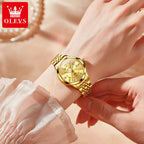 OLEVS 3620 Womens Watches Original Brand Elegant Fashion Quartz Wirtwatch For Ladies Waterproof Luminous Diamond Scale Reloj
