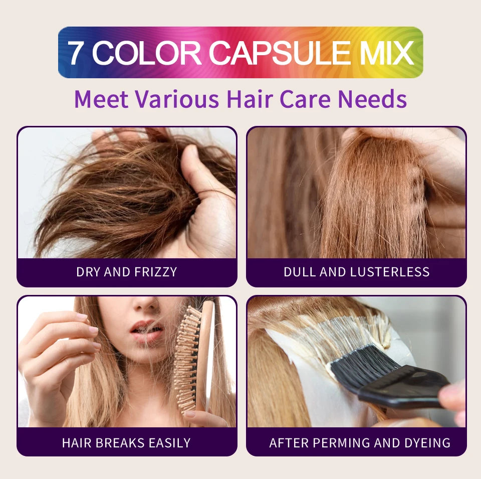 Mix Hair Vitamin Capsule Fast Repairing Maltreated Frizzy Hair Silky Moisturizing Hair Oil  Nourishing Keratin Complex Serum Oil
