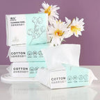 1 Pack 30 Count Thickened Disposable Face Towel 100% Cotton Soft Fabric Travel Cleansing Dry Wet Makeup Remover Pearl Cotton Reu