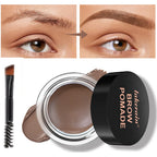 Lakerain Brow Pomade with Dual-Ended Brush Long-Lasting Waterproof Sweatproof Natural Smooth Eyebrow Brow Pencil Makeup