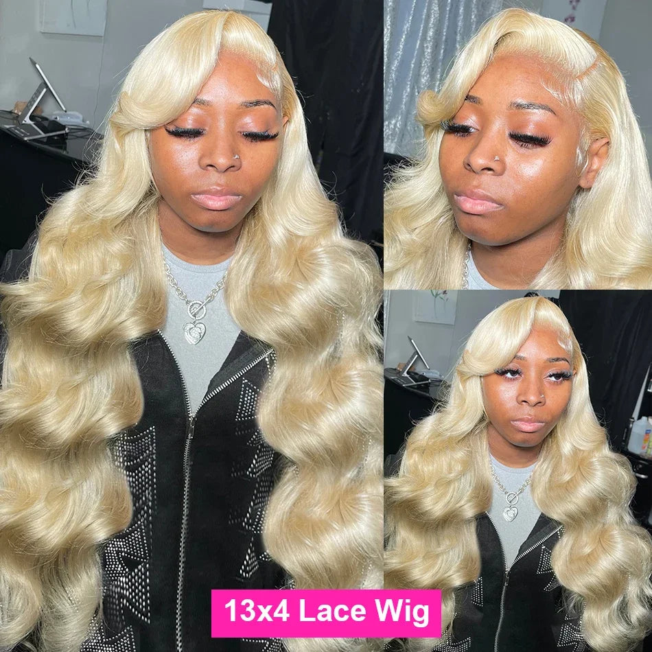30 40 Inches Body Wave 613 Honey Blonde Lace Wig HD Transparent 13x4 Lace Front Human Hair Wigs Colored 13x6 Lace Frontal Wigs