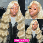 30 40 Inches Body Wave 613 Honey Blonde Lace Wig HD Transparent 13x4 Lace Front Human Hair Wigs Colored 13x6 Lace Frontal Wigs