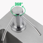 Soap Dispenser for Kitchen Sink Golden Brushed Black Stainless Steel Countertop Dish Sink Detergent Dispenser Pump Bathroom