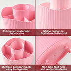 360° Rotating Makeup Organizer Multi-Functional Holder for Brushes, Lipsticks, Skin Care Products, and Stationery - Durable