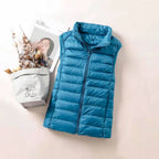 New 2026 Women Women Ultra Light Down Vests Slim Sleeveless Jacket Portable Girl Lightweight Windproof Waistcoat